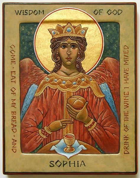 Sophia Sophia Wisdom Of God, Sophia Wisdom, Saint Sophia, Weird Fiction, Days Of Creation, Proverbs 4, Angels Among Us, Adam And Eve, Orthodox Icons