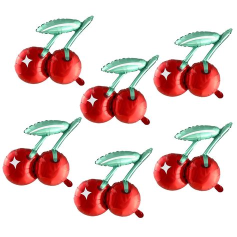 PRICES MAY VARY. Packaging: 6pcs 20inch cherry foil balloons, straws and ribbons. Material: high-quality aluminum film material, environmentally friendly and durable, good gas retention. Applicable scenes: birthday party decoration, fruit cherry theme party decoration. Baby shower, wedding. Graduation ceremony, botany theme party decoration. BUY with SATISFACTION from CY MYLAR - Please feel free to contact with us. We offer 24/7 live chat support and try our best to solve the problems for you. s Birthday Theme Birthday Party, Fruit Bachelorette Party, Cherry On Top Bachelorette, Cherry Bachelorette Party, Cherry On Top Baby Shower Theme, Cherry Birthday Party Theme, Birthday Party Decorations Balloons, Cherry Birthday, Cherry Party