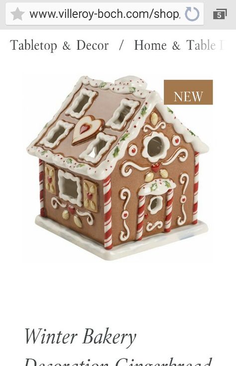 Gingerbread House: Original pics Bakery Decoration, Villeroy & Boch Christmas, All Things Gingerbread, Christmas Decorations Centerpiece, Gingerbread House Decorations, Candy House, Christmas Gingerbread House, Navidad Christmas, Christmas Villages