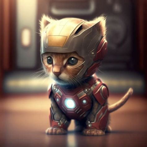 Iron Man Kitty Iron Man Funny, Cat Superhero, Cat Lover Quote, Gatos Cool, Boy Cartoon, Famous Characters, Kitten Photos, Black Kitten, Luna Lovegood