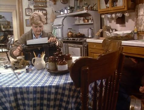 Jessica Fletcher Jessica Fletcher House, Fletcher Aesthetic, Fletcher Style, Mrs Fletcher, Cabot Cove, Jessica Fletcher, 1930s Design, 80s Tv, Perry Mason