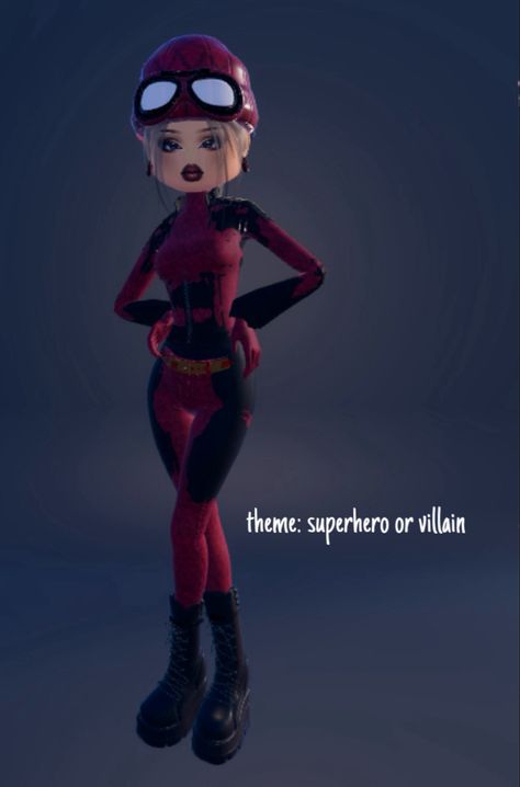 Deadpool Dress To Impress, Superhero Or Villain Dress To Impress, Deadpool Outfit, Villain Dresses, Superhero Villains, Dti Ideas, Deadpool, Dress To Impress, Pins