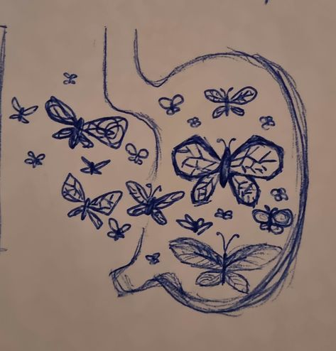 Butterflies Stomach Drawing, Butterflies In Stomach Drawing, Butterfly’s In Stomach Drawing, Butterfly In Stomach, Butterfly In Flight Drawing, Butterflies Coming Out Of Head Drawing, Stomach Drawing, Butterfly Anotamy Drawing, Butterflies In Stomach