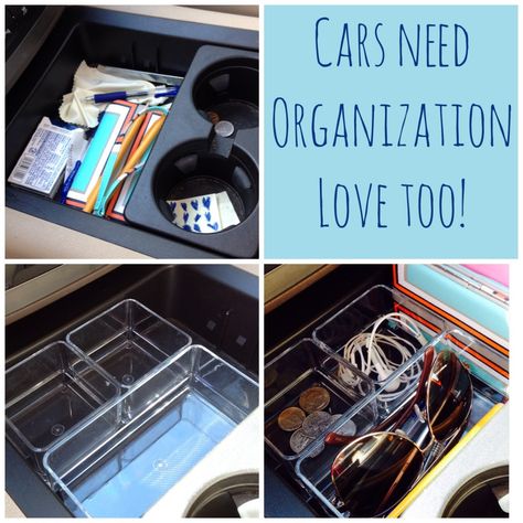 Cars Need Love Too… Car Organization Hacks, Spring Cleaning Challenge, Cute Diy Projects, Car Console, Car Organization, Organizing Hacks, Organisation Hacks, Car Essentials, Cool Car