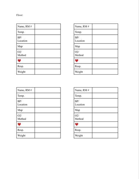 I made a template to record my patient’s vital signs. Feel free to use. Nurse Charting Template, Patient Chart Template, Vital Signs Chart Printable, Vital Signs Chart Nursing, Vitals Sheet, Vital Signs Chart, Vital Signs Nursing, Nursing Printables, Charting For Nurses