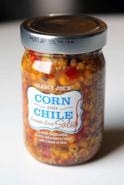 Corn and Chile Tomato-Less Salsa Chile Salsa, Corn Chili, Trader Joes Snacks, Best Trader Joes Products, Trader Joes Food, Mac And Cheese Bites, Specialty Food Store, Trader Joe's Products, Popsugar Food