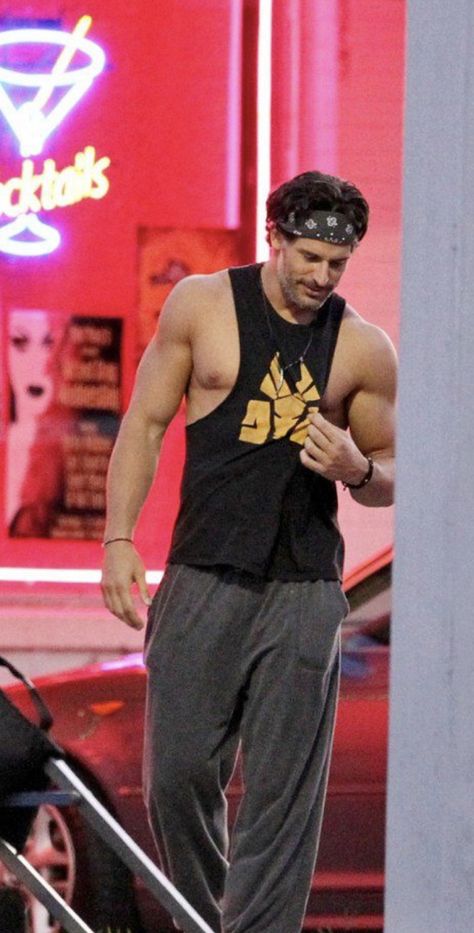 Joe Manganiello Shirtless, Gray Sweatpants, Joe Manganiello, Grey Sweatpants, Sweatpants, Quick Saves, Tracksuit Bottoms