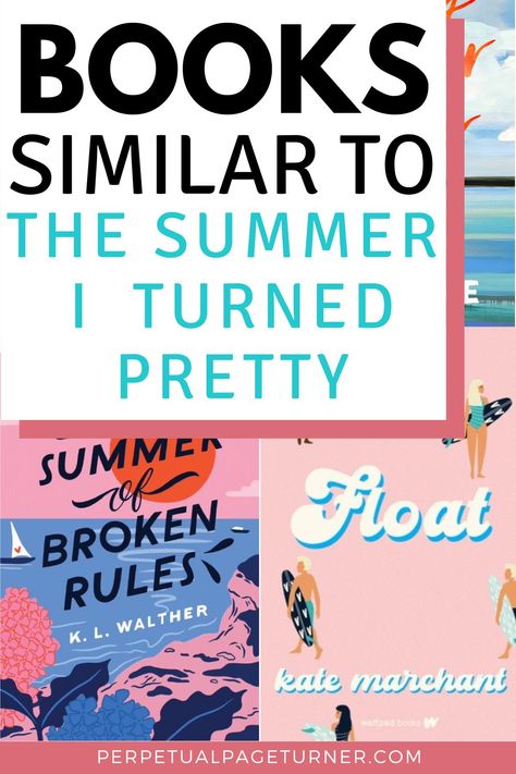 collage of book covers with text overlay that says "Books similar to the summer I turned pretty' Books Similar To The Summer I Turned Pretty, The Summer I Turned Pretty Movie, Books Like The Summer I Turned Pretty, The Summer I Turned Pretty Books, The Summer I Turned Pretty Jeremiah, Belly Conrad Jeremiah, Summer Book Recommendations, Conrad Jeremiah, Belly Conrad