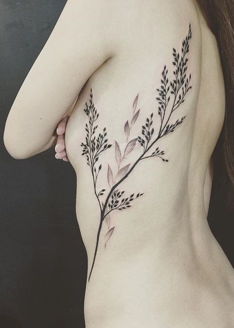 Side Body Flower Tattoo, Floral Back Tattoo, 21 Tattoo, Mastectomy Tattoo, Rib Tattoos For Women, Tattoo Floral, Literary Tattoos, Triangle Tattoos, Instagram Cover