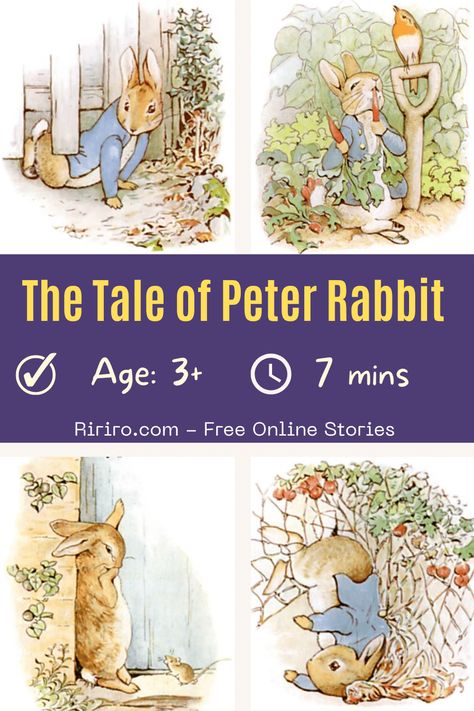 The Tale of Peter Rabbit Importance Of Listening, Mr Mcgregor, Tale Of Peter Rabbit, Online Stories, Paw Patrol Toys, Bedtime Story, Digital Portrait Art, 7 Minutes, Beatrix Potter