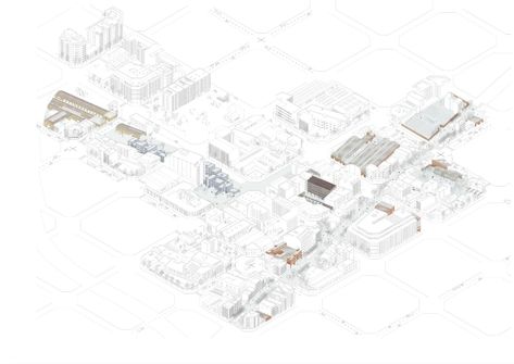 nik vandewyngaerde · Thinking outside the blocks · Divisare Graphic Architecture, Axonometric Drawing, Urban Design Diagram, Urban Analysis, Urban Design Graphics, Isometric Drawing, Concept Diagram, Architecture Graphics, Cultural Architecture