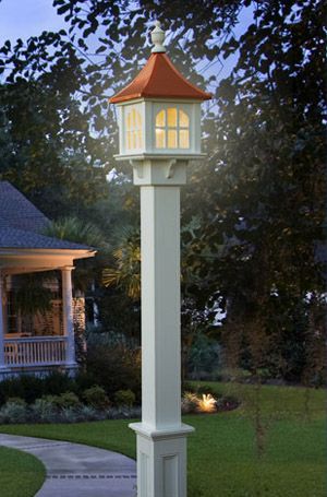 Plastic Fencing, Neoclassical House, Lamp Posts, Butterfly Houses, Post Lanterns, Lantern Post, Vinyl Fence, Outdoor Accents, Garden Pathway