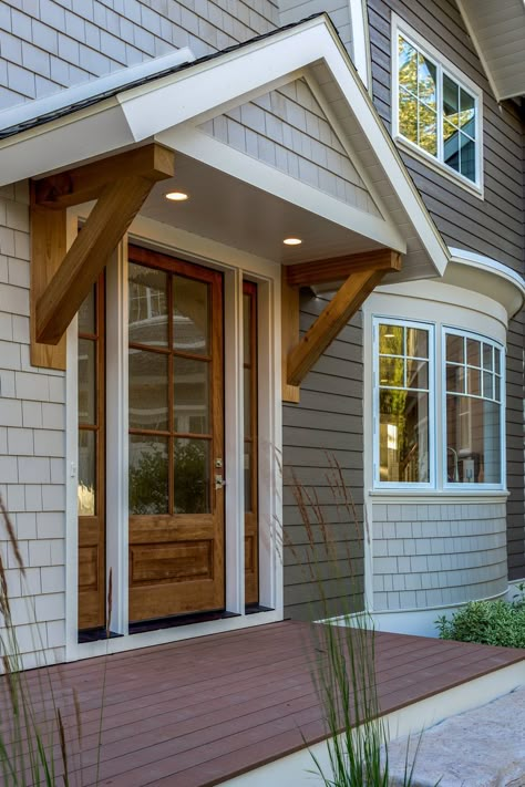 Porch Overhang, Portico Design, Door Overhang, House Awnings, Mobile Home Exteriors, Porch Awning, Suttons Bay, Glen Arbor, Torch Lake