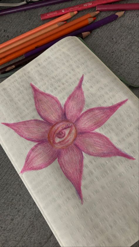 Color pencil drawing. Pink flower drawing. Alternativr art Pink Flower Drawing, Eye Flower, Pink Pencil, Color Pencil Drawing, Color Pencil, Pencil Drawing, Pink Flower, Flower Drawing, Pencil Drawings