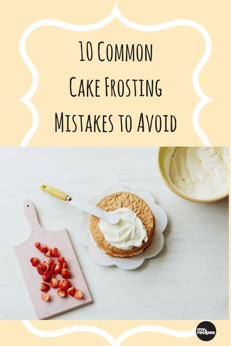 Easy Ways To Frost A Cake, Cake Frosting Tips, Cake Icing Tips, Frost A Cake, Smooth Icing, How To Make Icing, Cake Decorating For Beginners, Frosting Tips, Tall Cakes