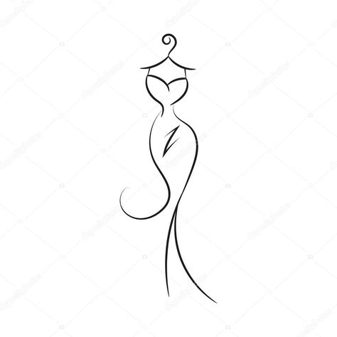 White Dress Sketch, Ball Gown Silhouette, Gown Silhouette, Dress Vector, Silhouette Drawing, Modern Console Tables, Modern Console, Dress Sketches, T Shirt Image