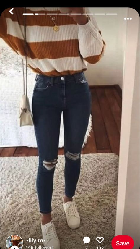 Trendy Fall Fashion, Strict Parents, Casual Outfits For Teens, Cute Outfits For School, Cute Winter Outfits, Embroidered Sweater, Plaid Mini Skirt, Date Outfits, Striped Cardigan