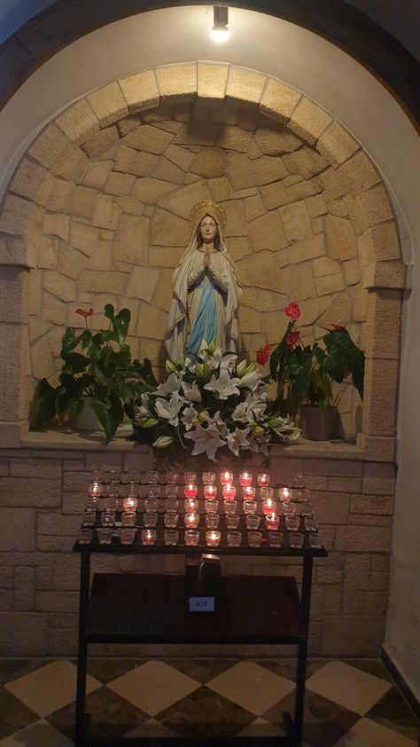 Grotto Design, Mother Mary, Our Lady, Snow Globes, Statue, Home Decor, Design, Art