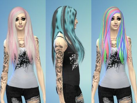 The Sims Resource - Retexture for scene girls - mesh needed Sims 4 Cc Crazy Hair, Ts4 Scene Cc, Sims 4 Metal Cc, Sims 4 Cc Scene Hair, Sims 4 Scene Hair, Sims 4 Scene Cc, Emo Clothes For Girls, Emo Boy Outfits, Red Scene Hair