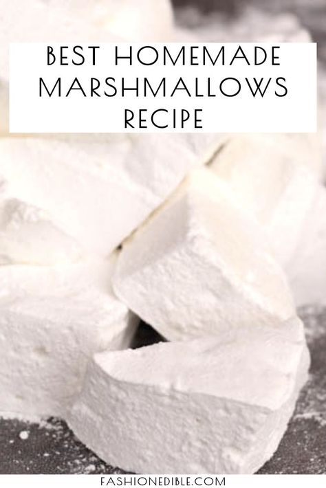 Make Marshmallows, Grill Dessert, Homemade Marshmallow Recipe, Marshmallow Recipe, Smores Dessert, How To Make Marshmallows, Dinner Party Desserts, Vegan Marshmallows, Recipes With Marshmallows