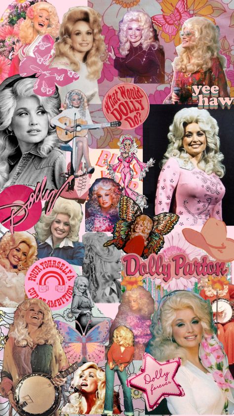 #dollyparton #dolly #dollypartonaesthetic #wallpaper #vibes #vintage #music #beauty #cowgirl #country Dolly Parton Pics, Dolly Parton Aesthetic, Dolly Parton Birthday, Cosmic Cowgirl, Dolly Parton Pictures, Holly Dolly, Country Backgrounds, New Wallpaper Iphone, Cowgirl Art