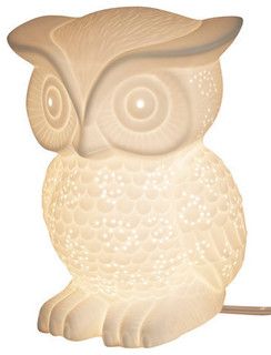 This late-night owl nightlight at ModCloth provides a gentle glow with its matte, snowy ceramics. Owl Lamp, Cute Night Lights, Indie Clothes, White Owl, Vintage Electronics, Cute Owl, Room Wall Decor, Kids' Room, Girl's Room