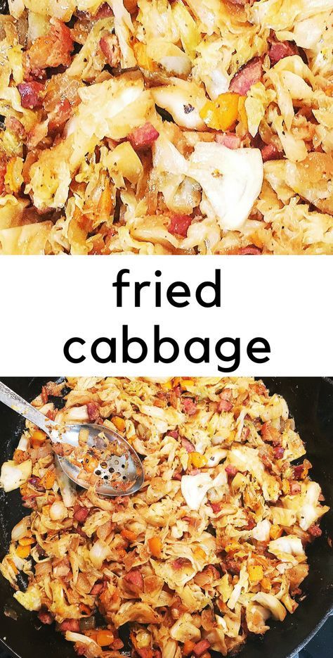 Haluski Recipe, Cabbage Fried, Easy Cabbage Recipes, Cabbage Dishes, Fried Cabbage Recipes, Bacon Fried Cabbage, Recipes Southern, Cabbage And Sausage, Fried Corn