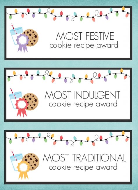 Cookie/Dessert contest awards Christmas Cookie Exchange Party Ideas, Creative Cookie Recipes, Dark Chocolate Pudding, Holiday Cookie Exchange Party, Chocolate Pudding Cookies, Christmas Cookie Swap, Cookie Contest, Baking Contest, Christmas Cookie Party