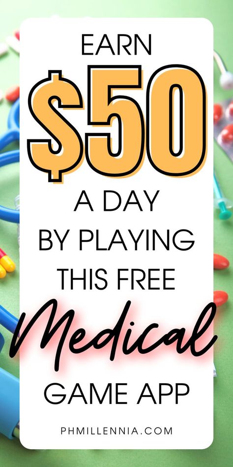 Hey! Ever heard of this free medical game app called DiagnosUs? Bet you haven't! Its an app where you can earn up to $50 a day extra income just by playing a couple of hours a day. If you already know this game, then you know that it’s definitely legit. But if this is the first time you’ve heard of it, here's a review to help you understand what it’s all about, why it’s a must-try game app, & how it can help you earn serious money while playing. #phmillennia #diagnosus #extramoney #sidehustle Get Money Online, Money Income, Apps That Pay You, Apps That Pay, Proofreading Jobs, Fun Online Games, Earn Money Online Fast, Free Medical, Blogging 101