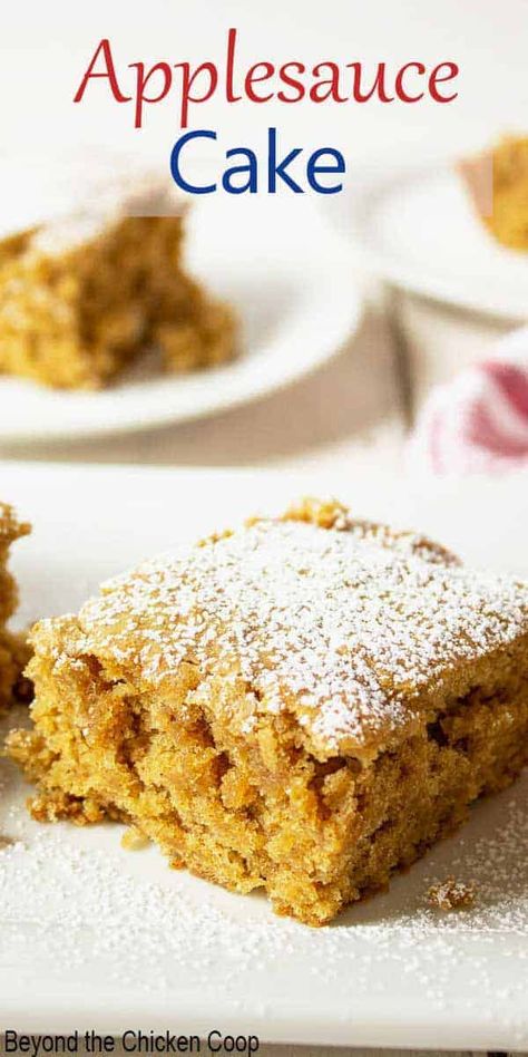 Egg Free Applesauce Cake, Recipe Using Applesauce, October Treats, Applesauce Cake Recipe, Dizzy Cook, Pan Desserts, Bland Diet, Potluck Ideas, Eggless Desserts