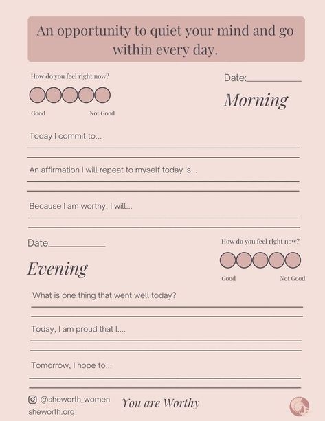 Self Improvement Worksheet Free Printable, Free Digital Journal Prompts, Evening Reflection Journal, Self Reflection Journal Template, Journal Check In, Day Reflection Journal, Daily Self Reflection Journal Prompts, Daily Questions To Ask Yourself, Self Therapy Journal Template