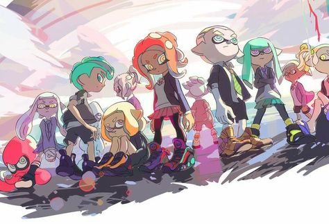 Octo Expansion Official Art, Agent 8 Official Art, Splatoon Art Book, Haikara Walker, Splatoon Artstyle, Art Pfp Icon, Splatoon 2 Octo Expansion, Octo Expansion, Agent 8