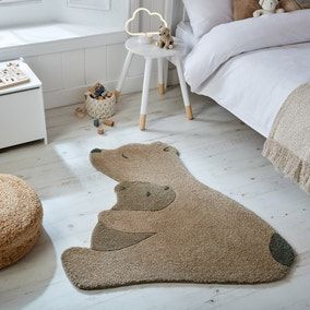 Baby Playroom Kids Rugs, Bear Rug Nursery, Animal Rug Nursery, Teddy Bear Rug, Little Bear Nursery, Bear Theme Bedroom, Nursery Bear Theme, Teddy Bear Themed Nursery, Bear Themed Room