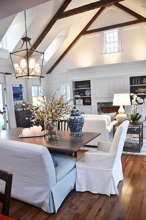 Hgtv Dream Homes, Rustic Dining Furniture, Hgtv Dream Home, Gorgeous Style, Room Remodel, Outdoor Dining Furniture, Living And Dining Room, Blue Rooms, Furniture Layout