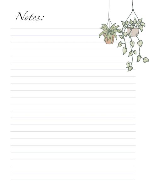 Notebook Template (Planty) - Notability Gallery Good Notes Notebook Templates, Notebook Paper Background Design, Notebook Template Printables, Cute Notebook Paper Template, Notebook Pages Design, Good Notes Paper Templates, Page Templates For Samsung Notes, Notes Printable Templates, Noteshelf Templates