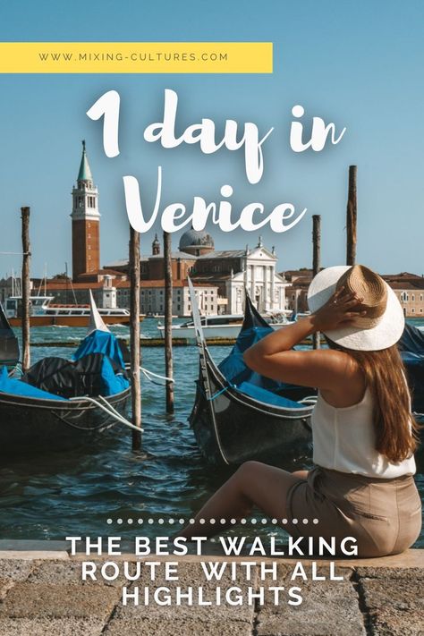 Get ready for a day in Venice that you will not forget! Is one day in Venice enough? Well, for sure you can see all the highlights of your bucket list. Find in this itinerary the Venice things to do including hotspots in Venice to visit in one day from early morning to the evening. We will show you around to the prettiest bridges, canal views and a romantic place for food. Don’t wait any longer and book for your one day in Venice! Walking in Venice | Walking route in Venice | Venice for a day Venice Things To Do, Venice In A Day, Walking Routes, Romantic Places, Booking Flights, Blog Inspiration, Most Wanted, Wonderful Day, Early Morning