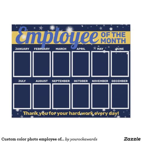 Employee Of The Month Poster, Wall Poster Art, Poster For Bedroom, Employee Of The Month, Display Photos, Office Poster, Aesthetic Poster, Canvas Printing, Hard Work And Dedication