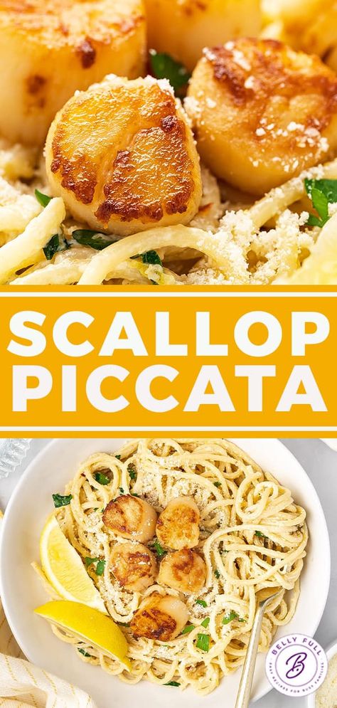 Gluten Free Scallop Recipes, Seared Scallop Piccata, Scallop And Linguine Recipes, Sauteed Scallops Recipes, Patagonia Scallops Recipes, Scallops And Linguine Recipe, Shell Fish Recipes, Scallop Pieces Recipes, What Goes With Scallops