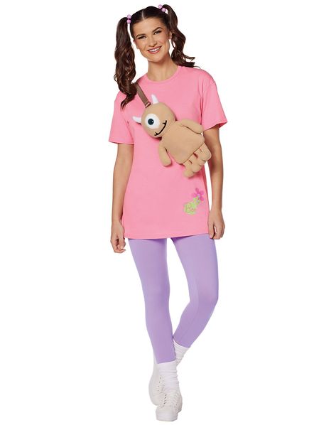 Monster Ink Halloween Costumes Family, Boo Outfit Monsters Inc, Monster Inc Costume Family, Monsters Inc Outfit Ideas, Adult Boo Costume Monsters Inc, Boo Halloween Costume Monsters Inc, Diy Boo Costume Monsters Inc, Boo Monsters Inc Costume Women, Boo And Sully Costume Couple