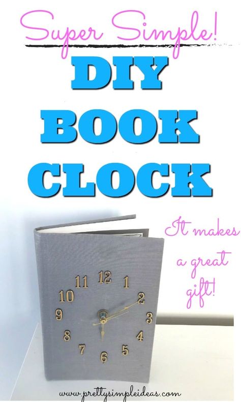 How to Make a DIY Book Clock Homemade Clocks, Book Clock, Love Books, Diy Clock, Frugal Living Tips, A Craft, Diy Book, Easy Diy Crafts, Book Making