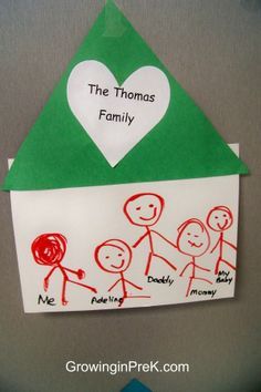 My Family-preschool theme on Pinterest Family Preschool, Family Bulletin Boards, Preschool Family Theme, All About Me Crafts, Preschool Family, Cute Bulletin Boards, Family Houses, All About Me Preschool, Helpful Advice