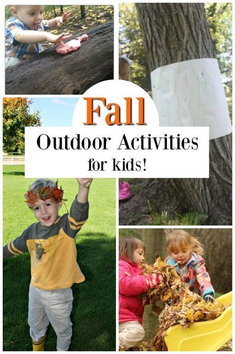 Easy outdoor activities for toddlers and preschoolers this Fall! Fun crafts and activities using autumn leaves for inside and out. #howweelearn #fallcrafts #toddlercrafts #autumn #fall #outdoors #childhoodunplugged #playoutside Outdoor Play Activities, Fall Outdoor Activities, Fall Outdoors, Outdoor Activities For Toddlers, Fall Preschool Activities, Outdoor Exploration, Fun Fall Activities, Autumn Activities For Kids, Outdoor Crafts