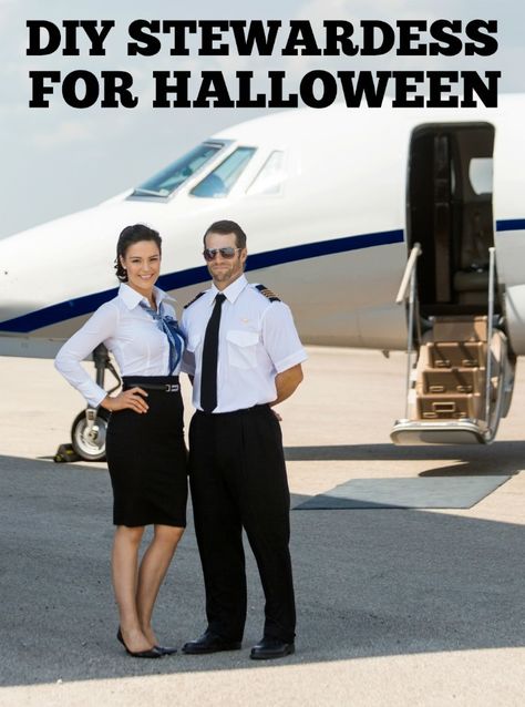 How to Dress Like a Pan Am Stewardess for Halloween Homemade Witch Costume, Pan Am Stewardess, Flight Attendant Costume, Stewardess Costume, Airline Stewardess, Mom Halloween Costumes, Pilot Costume, Pilot Uniform, Airline Uniforms