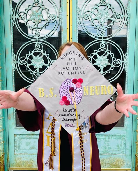 Mri Tech Graduation Cap, Neuro Graduation Cap, Graduation Cap Designs Neuroscience, Future Pt Graduation Cap, Graduation Cap Designs Respiratory, Radiography Graduation Cap, Diy Graduation Hat Decorations, Chicago University, College Grad Cap Ideas