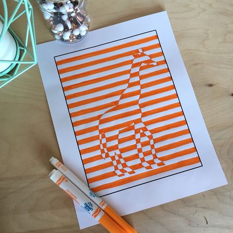 Tricking the Eye with Op Art- C3W5 Lesson Plan - Ridge Light Ranch Art Assignments High School, Art Show Projects, Op Art For Kids, One Day Art Lessons Elementary, 8th Grade Art Projects, Teaching Perspective, Inclusive Art, Op Art Lessons, 3rd Grade Art Lesson