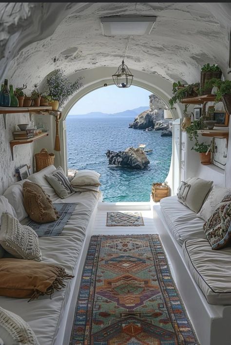 Medatrainian House Decor, Casa Hobbit, Dream House Rooms, Mediterranean Homes, Open Window, Dream House Interior, Dream Rooms, Dream House Decor, Dream Home Design