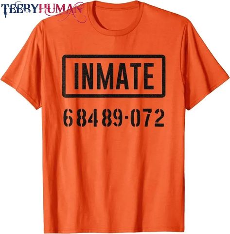 Fun Prison Or Jail Inmate Prisoner Number Halloween Costume Unisex Tee Hoodie Classic T-Shirt Check more at https://teebyhuman.com/product/fun-prison-or-jail-inmate-prisoner-number-halloween-costume-unisex-tee-hoodie-classic-t-shirt/ Jail Costume, Prison Costume, Inmate Costume, Halloween Prisoner Costume, Prison Outfit, Prisoner Costume, Prison Inmates, Costume Shirts, Concert Shirts