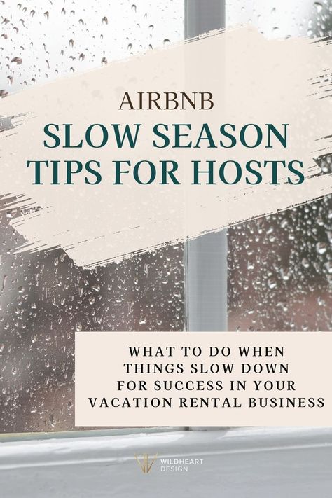 Learn how to prepare for the Airbnb slow season and what you should do as an Airbnb host during the off-season. From Airbnb maintenance to getting clarity on your marketing and business goals and how you're going to achieve them, this guide will help you make the most of the Airbnb slow season. Here are my tips for what to do when things slow down for success in your vacation rental business. Airbnb Guest Rooms, Airbnb Checklist, Vacation Rental Business, Air Bnb Tips, Airbnb Tips, Airbnb Reviews, Vacation Rental Host, Airbnb House, Excel Budget