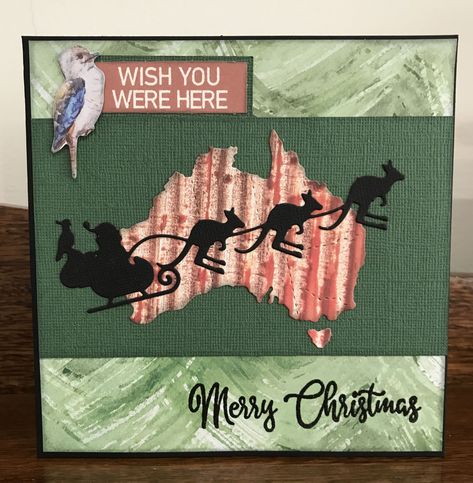 Kangaroo Christmas, Christmas Australia, Australian Christmas Cards, Aussie Outback, Australian Map, Map Of Australia, Christmas In Australia, Wrapping Paper Crafts, Aussie Christmas