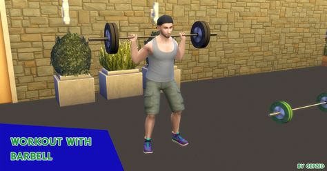 Functional Barbell Rows | Cepzid With Hakrabr on Patreon Muscle And Fitness, Functional Workouts, Barbell Row, Pleats Skirt, Barbell Workout, The Sims 4 Packs, Sims 4 Gameplay, Sims 4 Collections, Sims 4 Clothing